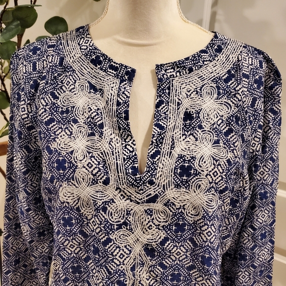 J. Crew Tunic Embroidered Blouse - Picture 3 of 5